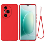 For Honor 300 Ultra / 300 Pro Solid Color Liquid Silicone Dropproof Full Coverage Phone Case(Red)