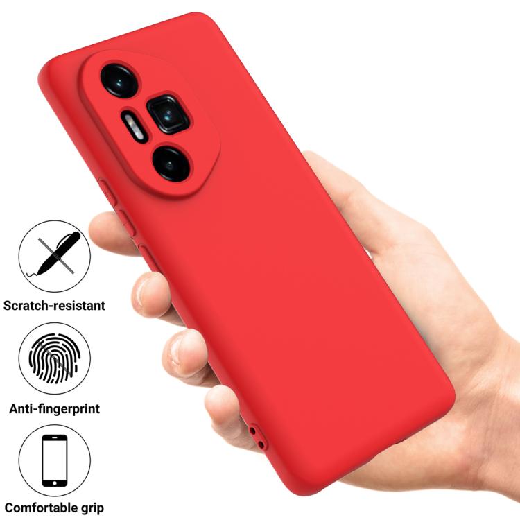 For Honor 300 Ultra / 300 Pro Solid Color Liquid Silicone Dropproof Full Coverage Phone Case(Red)