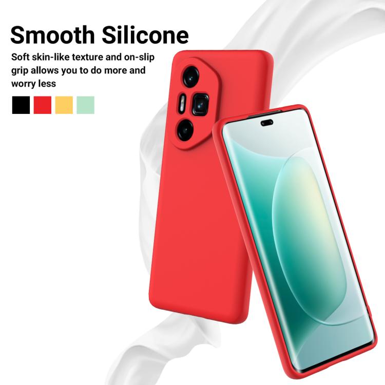 For Honor 300 Ultra / 300 Pro Solid Color Liquid Silicone Dropproof Full Coverage Phone Case(Red)