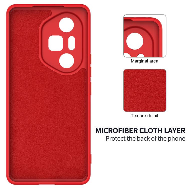 For Honor 300 Ultra / 300 Pro Solid Color Liquid Silicone Dropproof Full Coverage Phone Case(Red)
