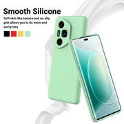 For Honor 300 Ultra / 300 Pro Solid Color Liquid Silicone Dropproof Full Coverage Phone Case(Green)