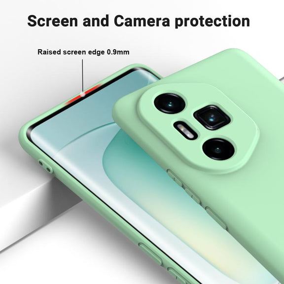 For Honor 300 Ultra / 300 Pro Solid Color Liquid Silicone Dropproof Full Coverage Phone Case(Green)