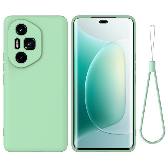 For Honor 300 Ultra / 300 Pro Solid Color Liquid Silicone Dropproof Full Coverage Phone Case(Green)