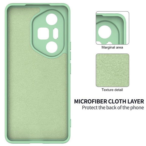 For Honor 300 Ultra / 300 Pro Solid Color Liquid Silicone Dropproof Full Coverage Phone Case(Green)