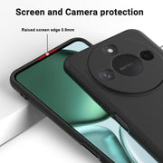 For Honor X9c Smart / X60 Solid Color Liquid Silicone Dropproof Full Coverage Phone Case(Black)