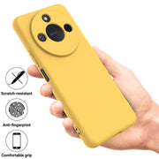 For Honor X9c Smart / X60 Solid Color Liquid Silicone Dropproof Full Coverage Phone Case(Yellow)