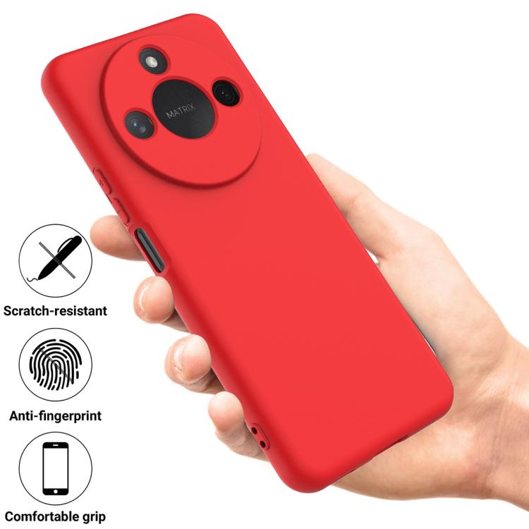 For Honor X9c Smart / X60 Solid Color Liquid Silicone Dropproof Full Coverage Phone Case(Red)