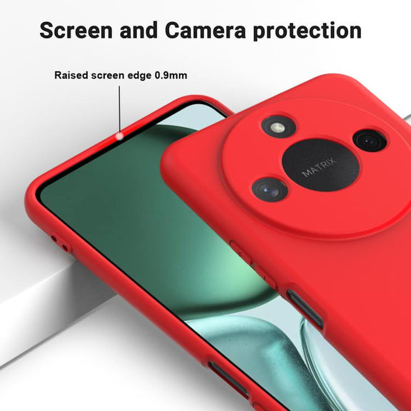 For Honor X9c Smart / X60 Solid Color Liquid Silicone Dropproof Full Coverage Phone Case(Red)