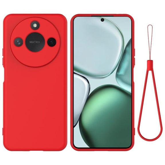 For Honor X9c Smart / X60 Solid Color Liquid Silicone Dropproof Full Coverage Phone Case(Red)
