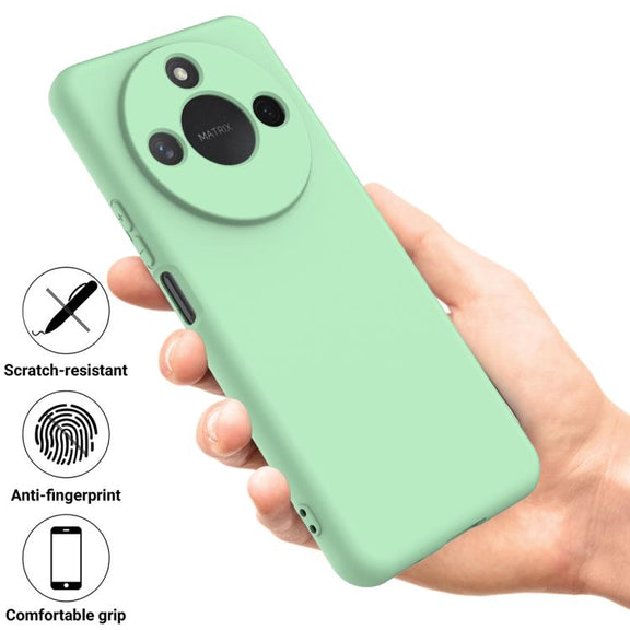 For Honor X9c Smart / X60 Solid Color Liquid Silicone Dropproof Full Coverage Phone Case(Green)