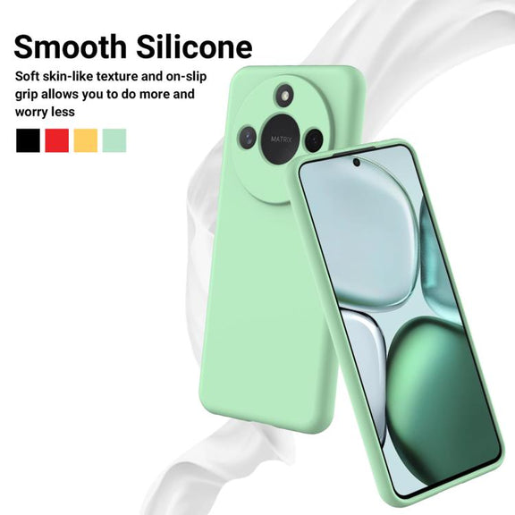 For Honor X9c Smart / X60 Solid Color Liquid Silicone Dropproof Full Coverage Phone Case(Green)