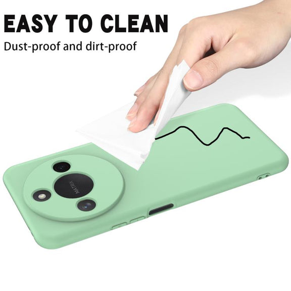 For Honor X9c Smart / X60 Solid Color Liquid Silicone Dropproof Full Coverage Phone Case(Green)