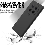 For Honor Magic7 Lite Solid Color Liquid Silicone Dropproof Full Coverage Phone Case(Black)