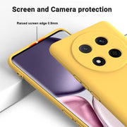 For Honor Magic7 Lite Solid Color Liquid Silicone Dropproof Full Coverage Phone Case(Yellow)