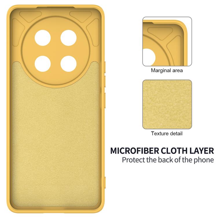 For Honor Magic7 Lite Solid Color Liquid Silicone Dropproof Full Coverage Phone Case(Yellow)