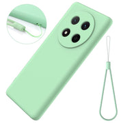 For Honor Magic7 Lite Solid Color Liquid Silicone Dropproof Full Coverage Phone Case(Green)