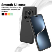 For Honor Magic7 Pro Solid Color Liquid Silicone Dropproof Full Coverage Phone Case(Black)