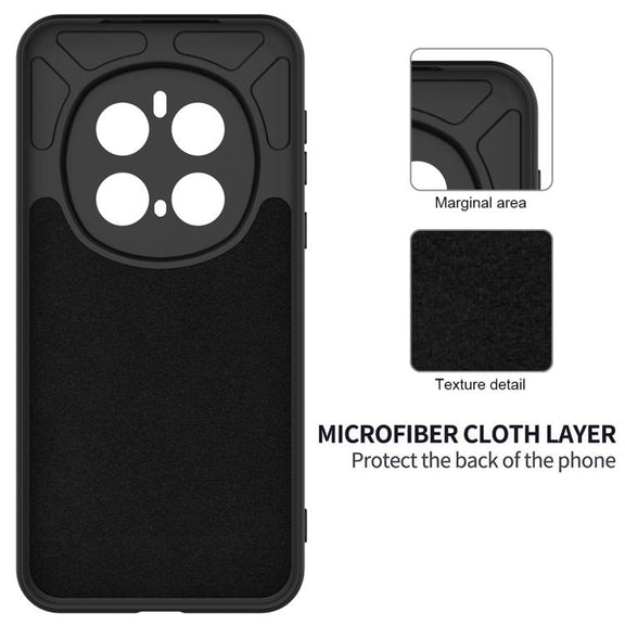 For Honor Magic7 Pro Solid Color Liquid Silicone Dropproof Full Coverage Phone Case(Black)