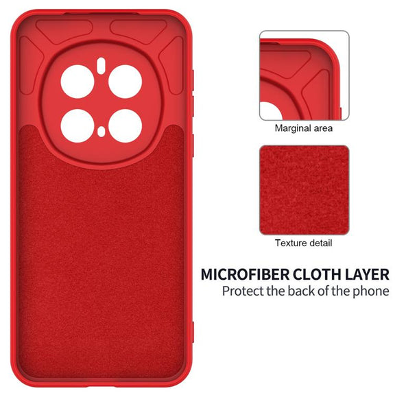 For Honor Magic7 Pro Solid Color Liquid Silicone Dropproof Full Coverage Phone Case(Red)