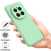 For Honor Magic7 Pro Solid Color Liquid Silicone Dropproof Full Coverage Phone Case(Green)