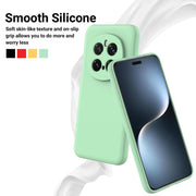 For Honor Magic7 Pro Solid Color Liquid Silicone Dropproof Full Coverage Phone Case(Green)