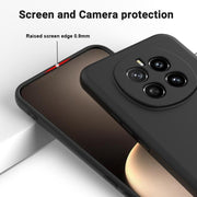 For Honor Magic7 Solid Color Liquid Silicone Dropproof Full Coverage Phone Case(Black)