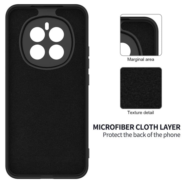 For Honor Magic7 Solid Color Liquid Silicone Dropproof Full Coverage Phone Case(Black)