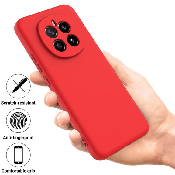 For Honor Magic7 Solid Color Liquid Silicone Dropproof Full Coverage Phone Case(Red)