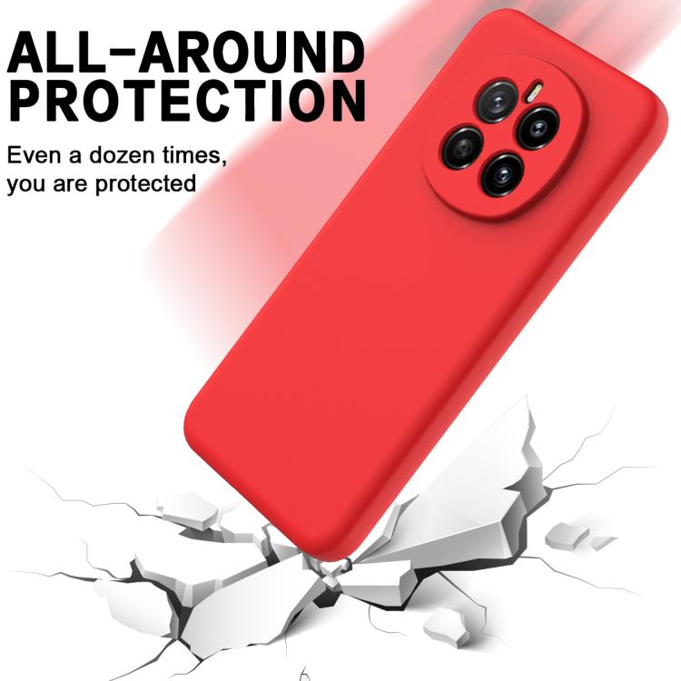 For Honor Magic7 Solid Color Liquid Silicone Dropproof Full Coverage Phone Case(Red)