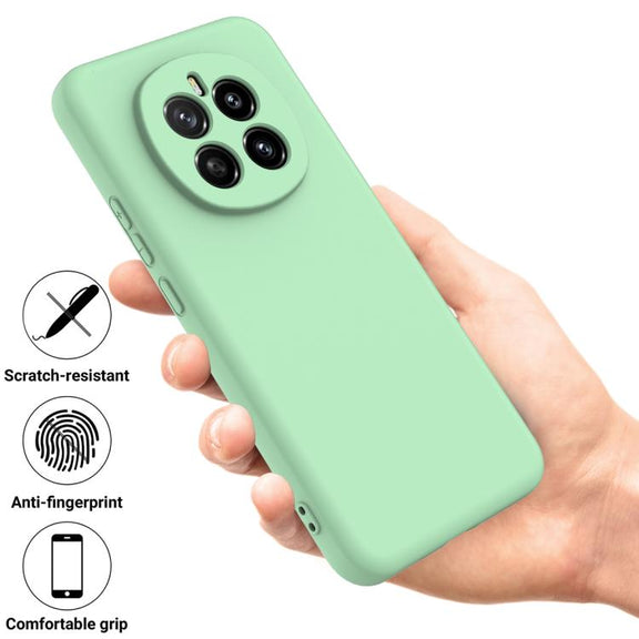 For Honor Magic7 Solid Color Liquid Silicone Dropproof Full Coverage Phone Case(Green)