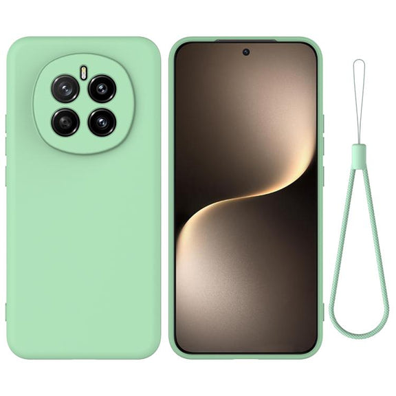 For Honor Magic7 Solid Color Liquid Silicone Dropproof Full Coverage Phone Case(Green)