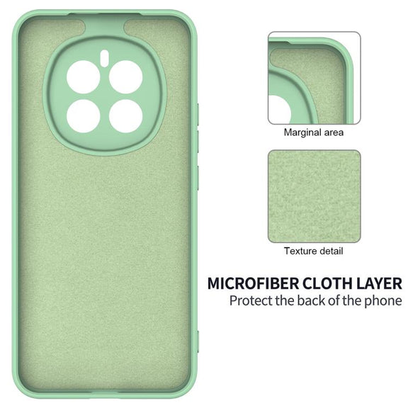 For Honor Magic7 Solid Color Liquid Silicone Dropproof Full Coverage Phone Case(Green)