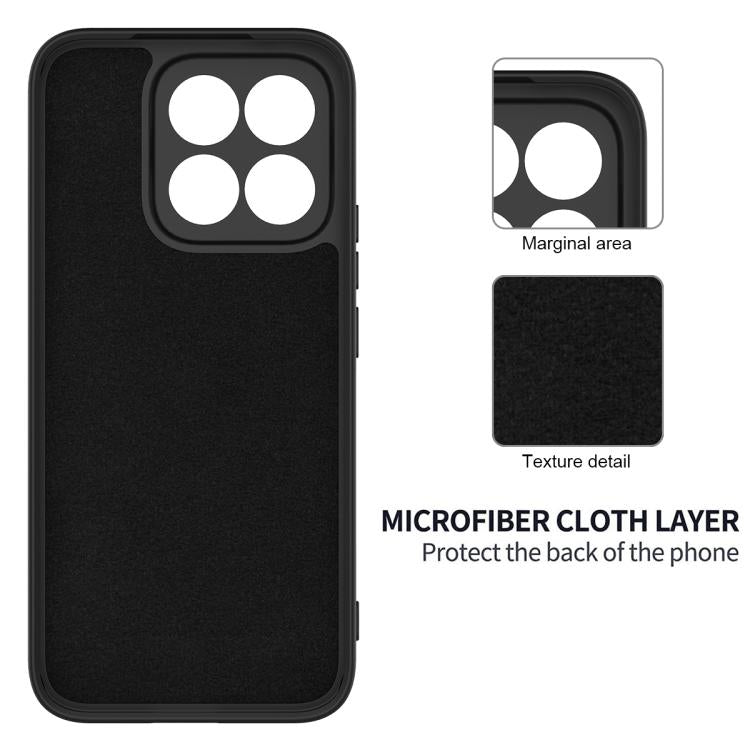 For Honor X8c 4G Solid Color Liquid Silicone Dropproof Full Coverage Phone Case(Black)