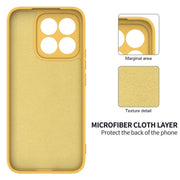 For Honor X8c 4G Solid Color Liquid Silicone Dropproof Full Coverage Phone Case(Yellow)