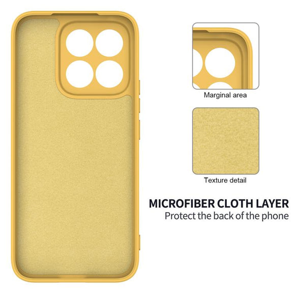 For Honor X8c 4G Solid Color Liquid Silicone Dropproof Full Coverage Phone Case(Yellow)