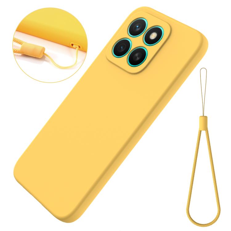 For Honor X8c 4G Solid Color Liquid Silicone Dropproof Full Coverage Phone Case(Yellow) - free shipping - PMC TechLife - Order now!