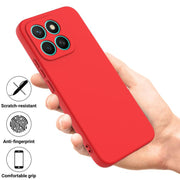 For Honor X8c 4G Solid Color Liquid Silicone Dropproof Full Coverage Phone Case(Red)