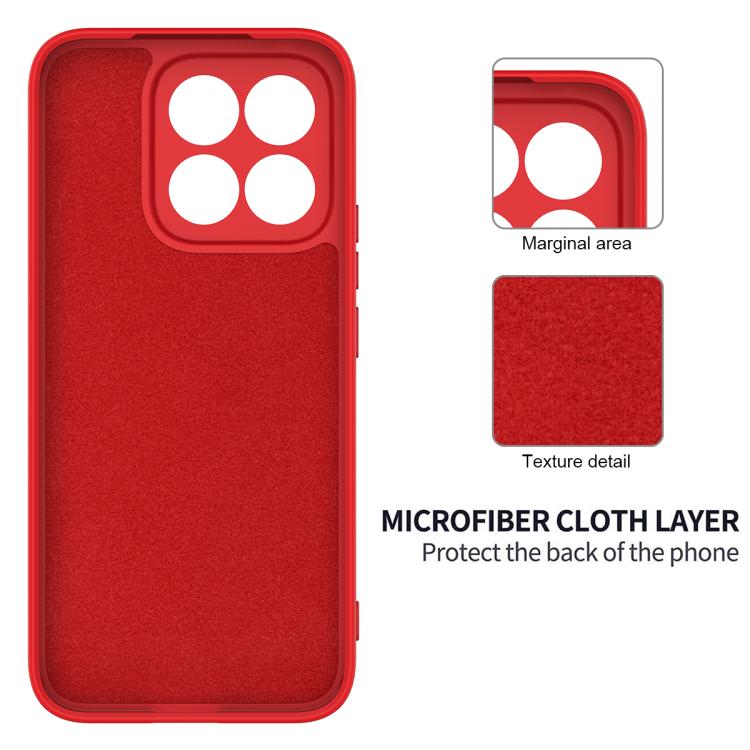For Honor X8c 4G Solid Color Liquid Silicone Dropproof Full Coverage Phone Case(Red)