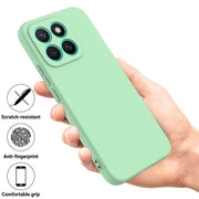 For Honor X8c 4G Solid Color Liquid Silicone Dropproof Full Coverage Phone Case(Green)
