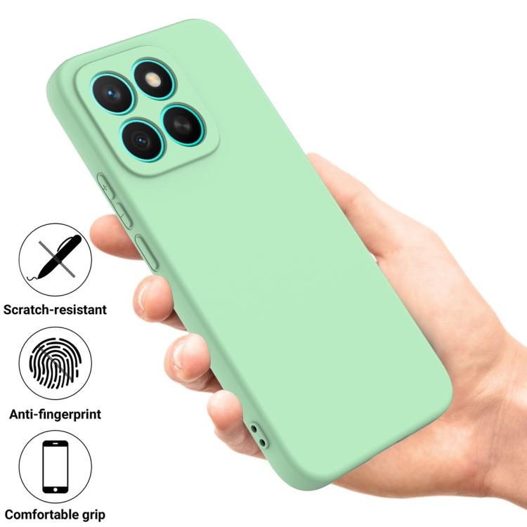 For Honor X8c 4G Solid Color Liquid Silicone Dropproof Full Coverage Phone Case(Green)