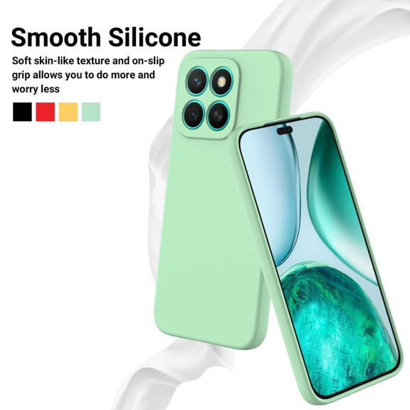 For Honor X8c 4G Solid Color Liquid Silicone Dropproof Full Coverage Phone Case(Green)