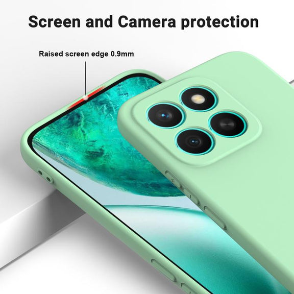 For Honor X8c 4G Solid Color Liquid Silicone Dropproof Full Coverage Phone Case(Green)