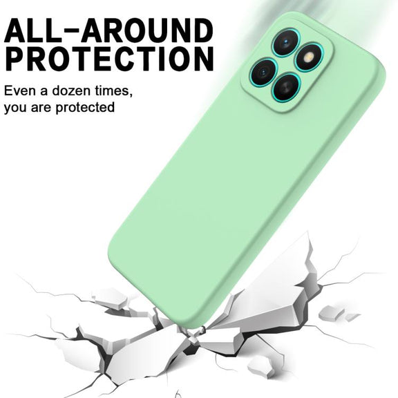 For Honor X8c 4G Solid Color Liquid Silicone Dropproof Full Coverage Phone Case(Green)