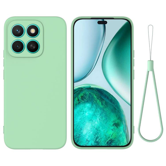 For Honor X8c 4G Solid Color Liquid Silicone Dropproof Full Coverage Phone Case(Green)