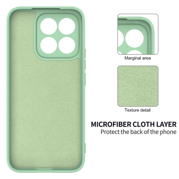 For Honor X8c 4G Solid Color Liquid Silicone Dropproof Full Coverage Phone Case(Green)