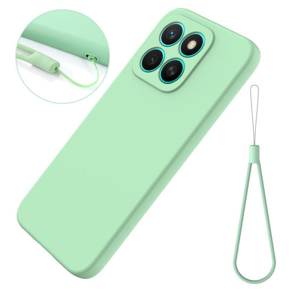 For Honor X8c 4G Solid Color Liquid Silicone Dropproof Full Coverage Phone Case(Green)