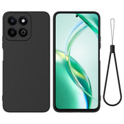 For Honor X6b 5G / Play 60 Plus Solid Color Liquid Silicone Dropproof Full Coverage Phone Case(Black)