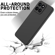 For Honor X6b 5G / Play 60 Plus Solid Color Liquid Silicone Dropproof Full Coverage Phone Case(Black)