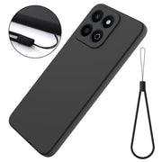 For Honor X6b 5G / Play 60 Plus Solid Color Liquid Silicone Dropproof Full Coverage Phone Case(Black)