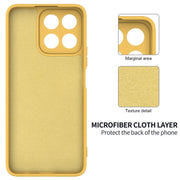 For Honor X6b 5G / Play 60 Plus Solid Color Liquid Silicone Dropproof Full Coverage Phone Case(Yellow)